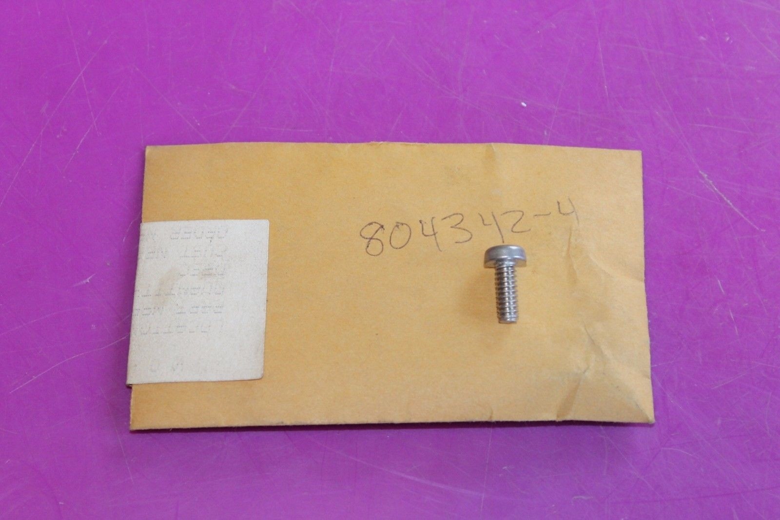 Volvo Penta Screw. Part 804342. Acquired from a closed dealership. See