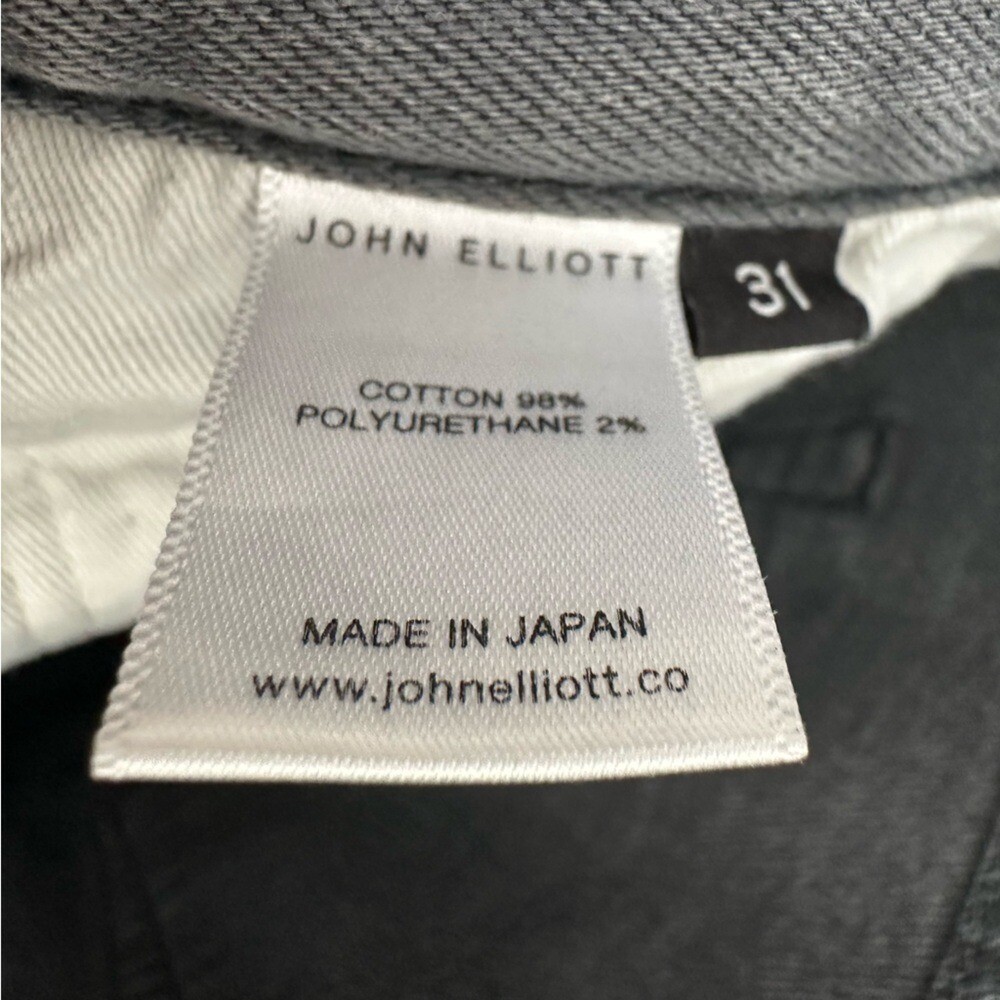 John Elliot Black Gray Distressed patchwork Skinn… - image 11