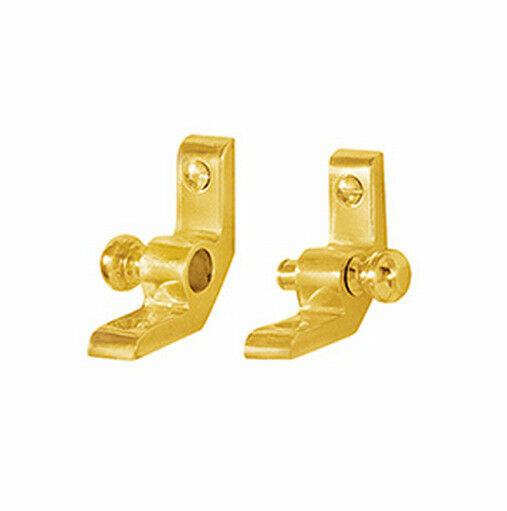 Delf Stair Rod Bracket 0262pb 26x42mm Spring Loaded Polished Brass Pair