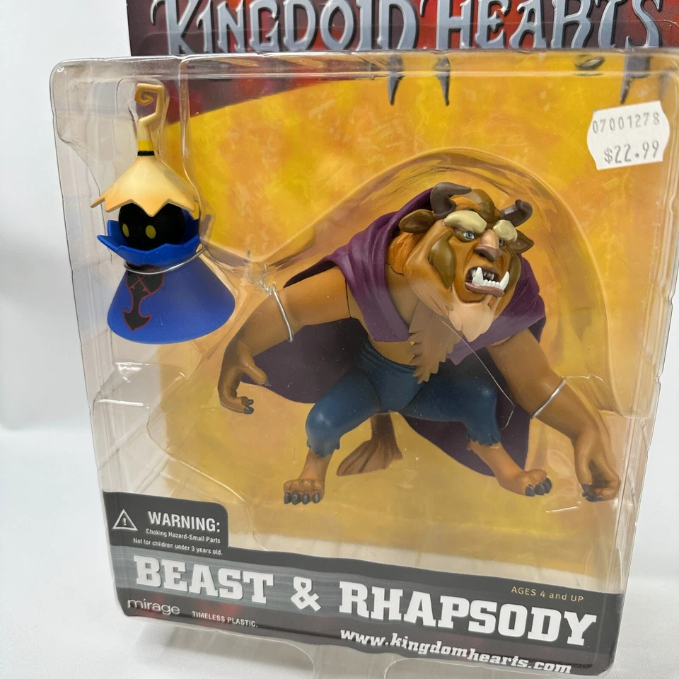 Набор фигурок Disney Kingdom Hearts 6 дюймов зверь и рапсодия 3,5 дюйма мираж 2002 запечатанный - Изображение 2 из 4