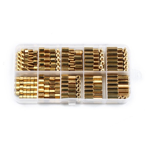 300Pcs M3 Brass Copper Pillar Stand Off Hex Column Spacer Threaded Screw Nut - Picture 8 of 23