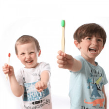 Kid's Bamboo Toothbrush Charcoal Infused Pack of 5 Boxes For Children Toddler