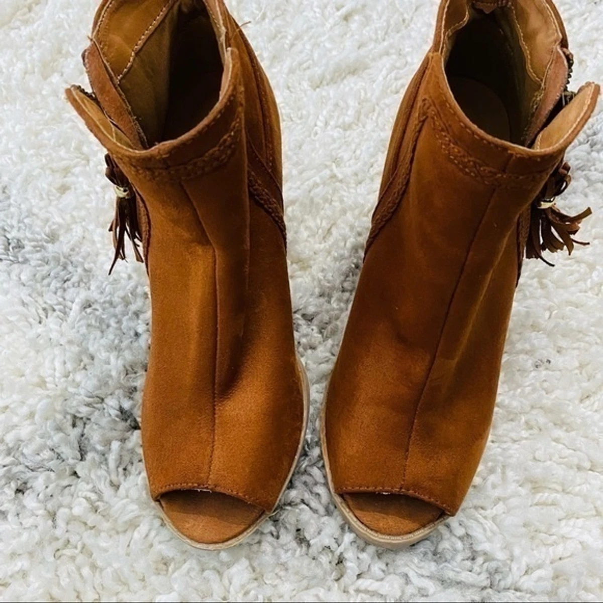 Peep toe 2025 booties charlotte russe
