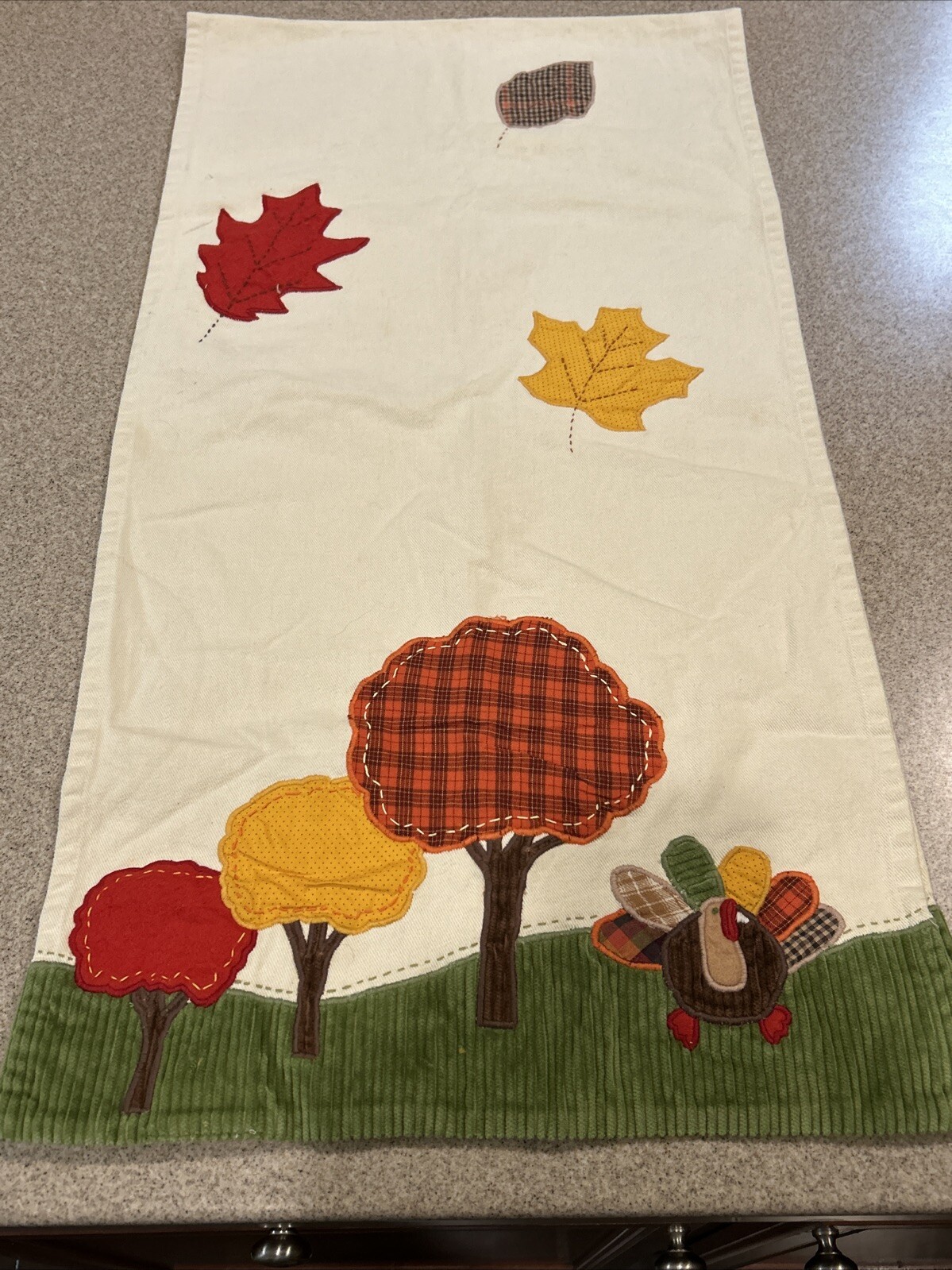 Pottery Barn Kids Thanksgiving Turkey Table Runner Country Farmhouse style 17x70