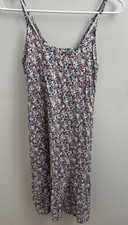Qearal Floral Multicolor Print-Maxi Sundress Pullover Dress Size Small NWT
