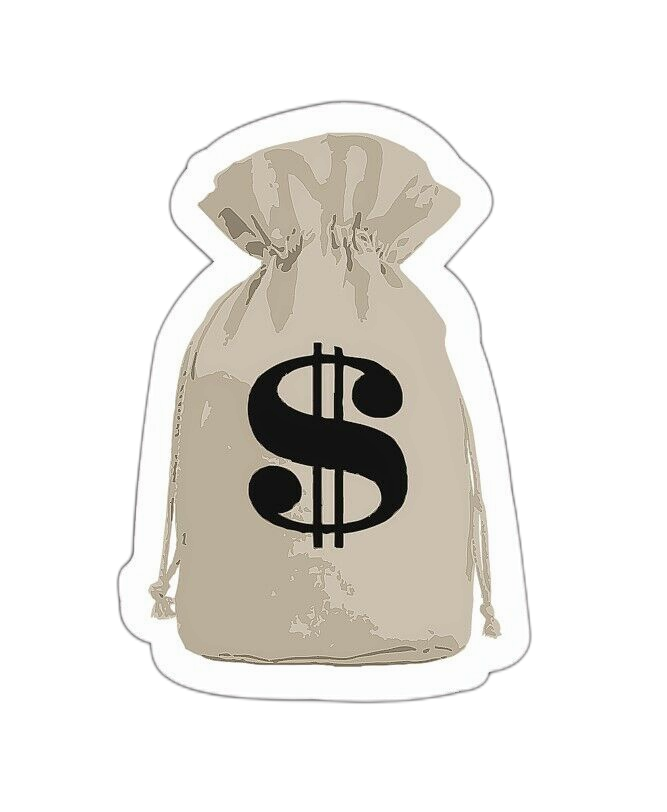 Money Bag Sticker Decal Dollar Sign