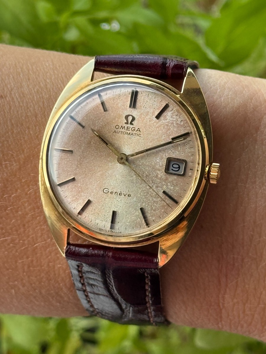 OMEGA Geneve ゴールド腕時計 Omega Geneve Watch Automatic Date Cal.565 Gold 18K 750 Solid