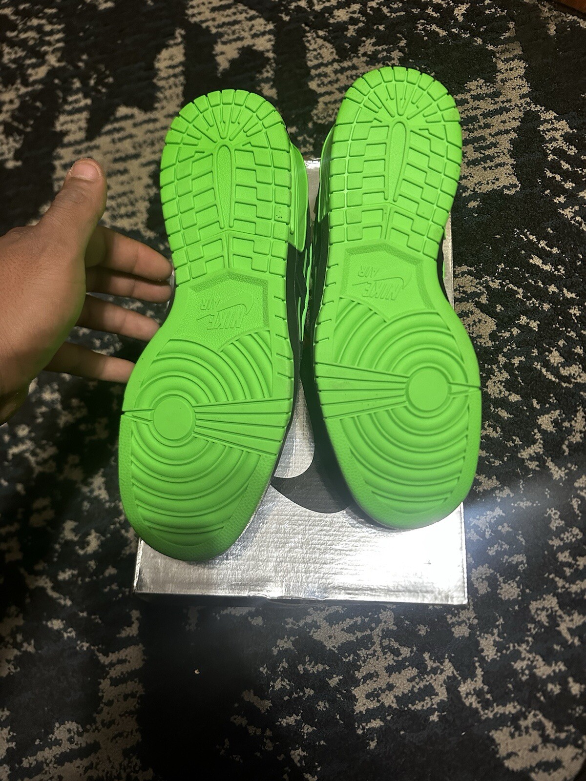 OFF WHITE X NIKE Taglia 11 5 Nike Air Rubber Dunk x Off White Low Green Strike