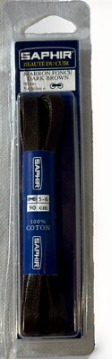 Saphir Beaute du Cuir Flat Waxed Laces 90 cm Dark Brown Brand New