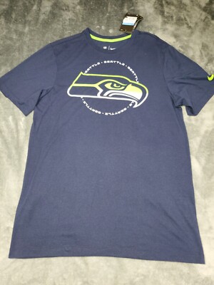 NIKE NFL SEATTLE SEAHAWKS TRI-BLEND BLUE TEE T-SHIRT MENS STANDARD MEDIUM NEW