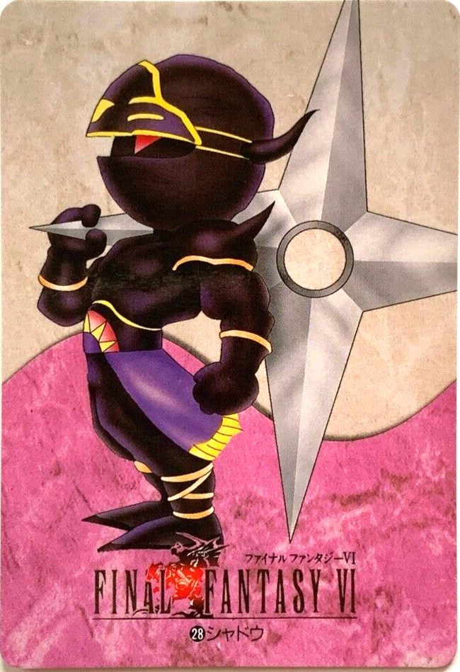 ファイナルファンタジーVI シャドウカード 1994年 Shadow FINAL FANTASY VI FF6 SQUARE japanese 1994 card Bandai No.28