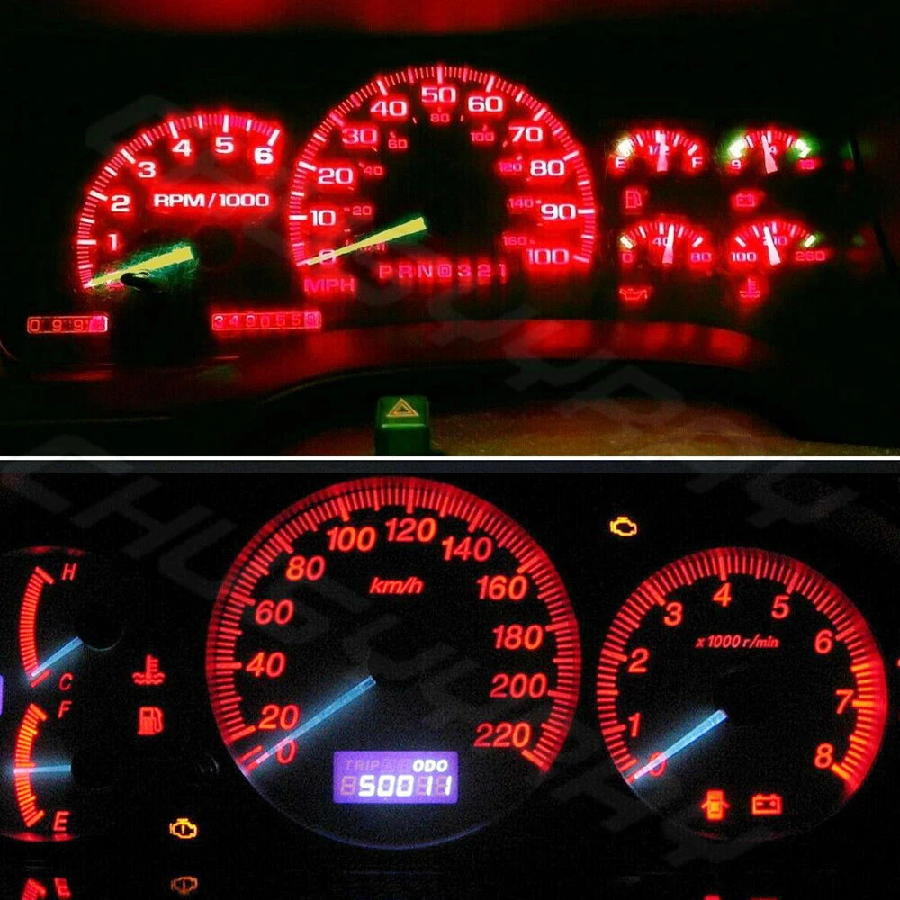 Red Instrument Gauge Cluster Light Bulbs LED Kit For 2001 2005