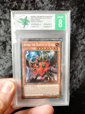 Yu-Gi-Oh! Alpha The Master Of Beasts PHRA-EN023 1st Edition slab Graded 8 by TFG