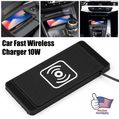 Wireless Car Phone Fast Wireless Charger Silicone Bracket Base Charging Bracket，