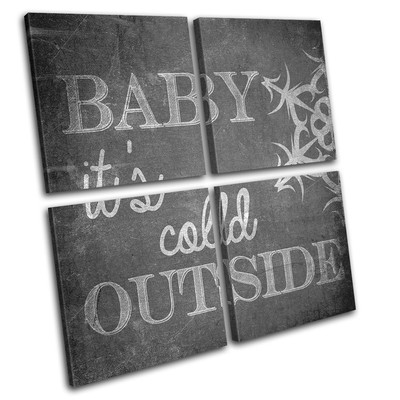 Christmas Cold Outside  Religion MULTI Leinwand Wand Kunst Bild drucken