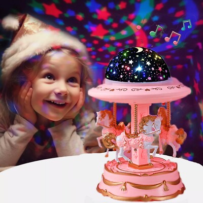 Rotating Night Light Room Star Projector Kids Starry Sky Girl Boys Toy