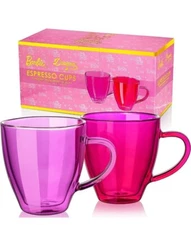 Barbie x Dragon Glassware Espresso Cups 2 Count NEW SEALED DREAM HOUSE 60TH