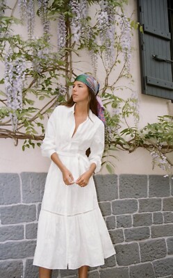Zara Oyster White Bohemian Button-down Lapel Collar Trimmed Midi Dress Sz XXL | eBay Zara Oyster White Bohemian Button-down Lapel Collar Trimmed Midi Dress Sz XXL | eBay