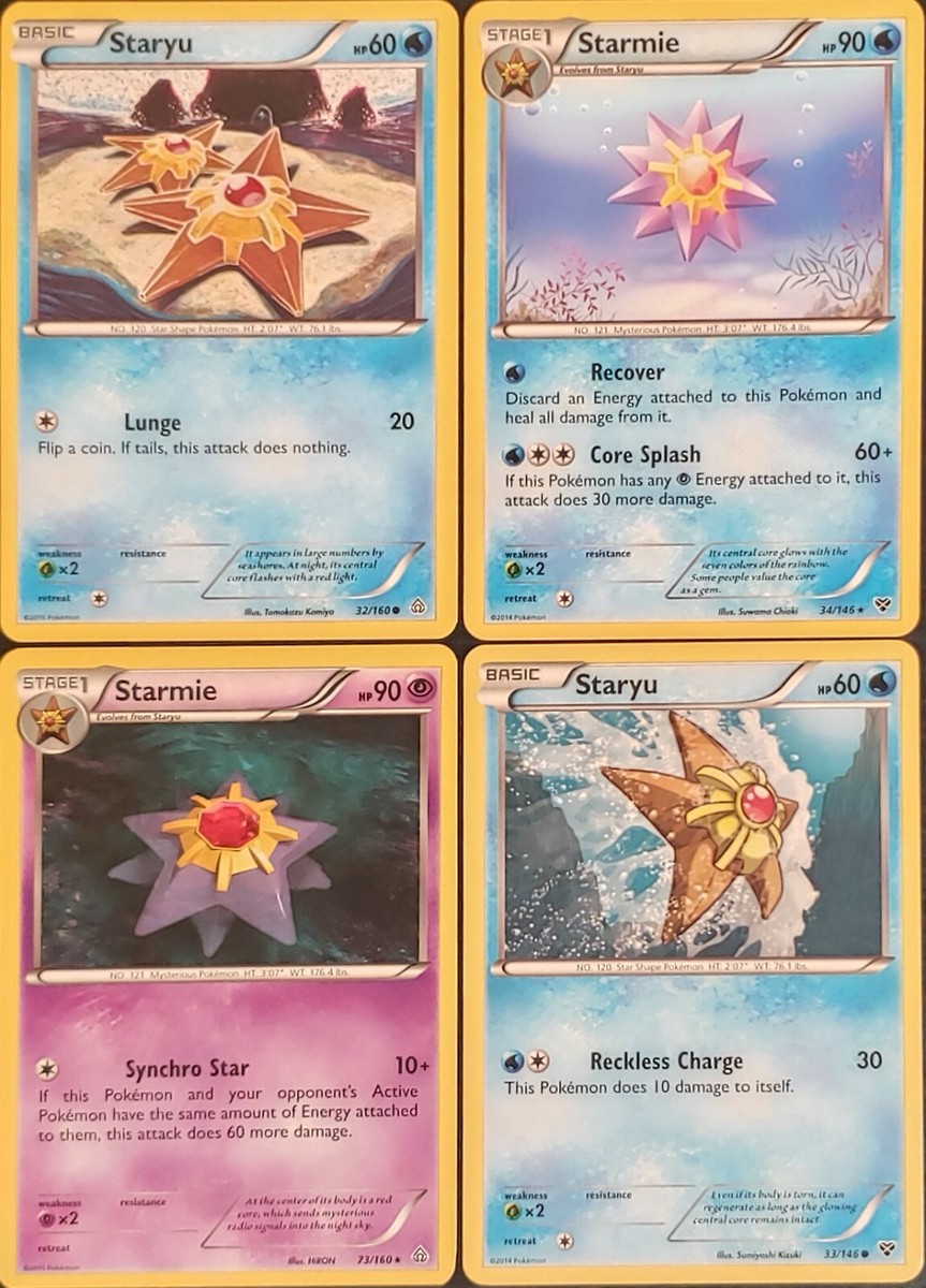 4x) STARYU STARMIE - Pokemon Card Collection Set | eBay