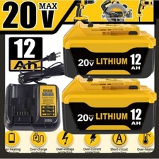 for DeWalt DCB210 20V MAX 12 Ah 10 Ah Li-Ion Battery / Charger 20 Volt DCB206