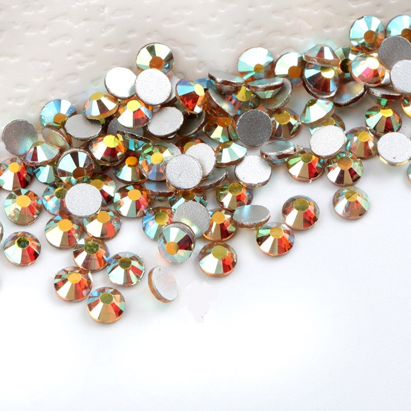 1440pcs Glitter Sunrise AB Nail Art Rhinestones Crystal Gems 3D Nails ...