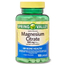 Spring Valley Rapid-Release Magnesium Citrate Dietary Supplement 100 Mg 100 Ct