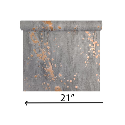 Matte Gray orange faux Concrete Distressed concrete modern Wallpaper 3D OT71401 - Picture 2 of 13