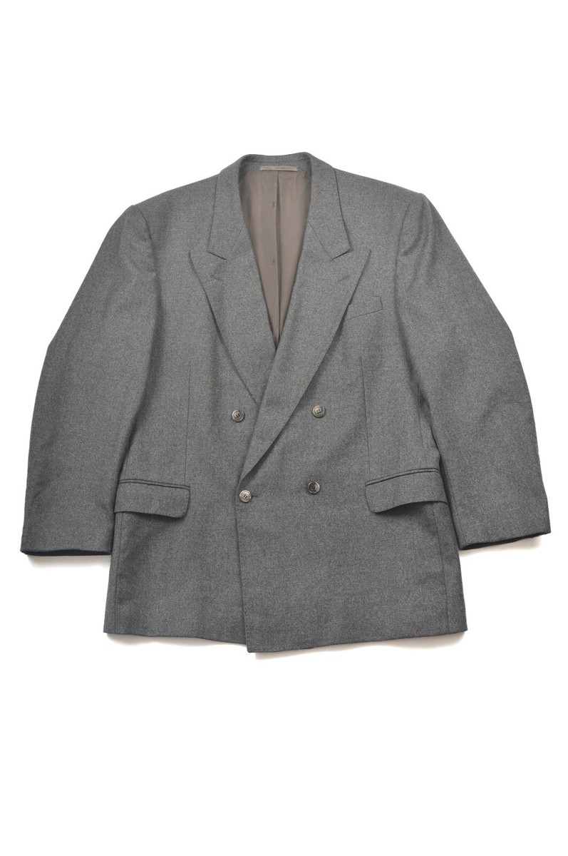 YSL Yves Saint Laurent Pour Homme Vintage Double-Breasted Wool