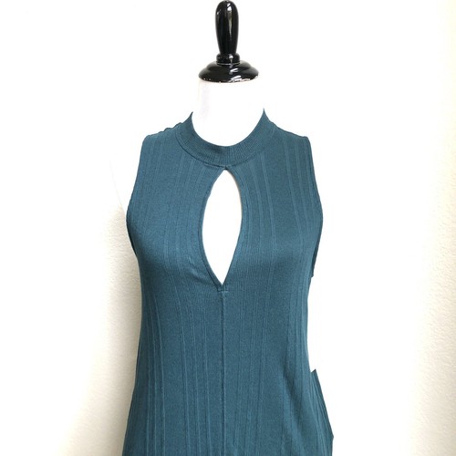 Free People Faye geripptes Schlüsselloch-Tanktop Größe Small türkis neu 58 $ - Bild 3 von 5