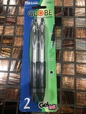 BAZIC Optima Red Oil-Gel Ink Retractable Pen w/ Grip 3/Pack
