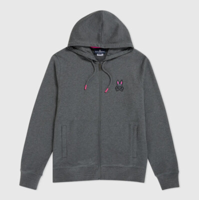 Psycho Bunny Men's Heather Storm Gray Drake French Terry Full