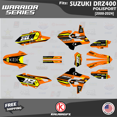 Graphics Kit for Suzuki DRZ400 Polisport Restyle  (2000-2024) Warrior - ORANGE