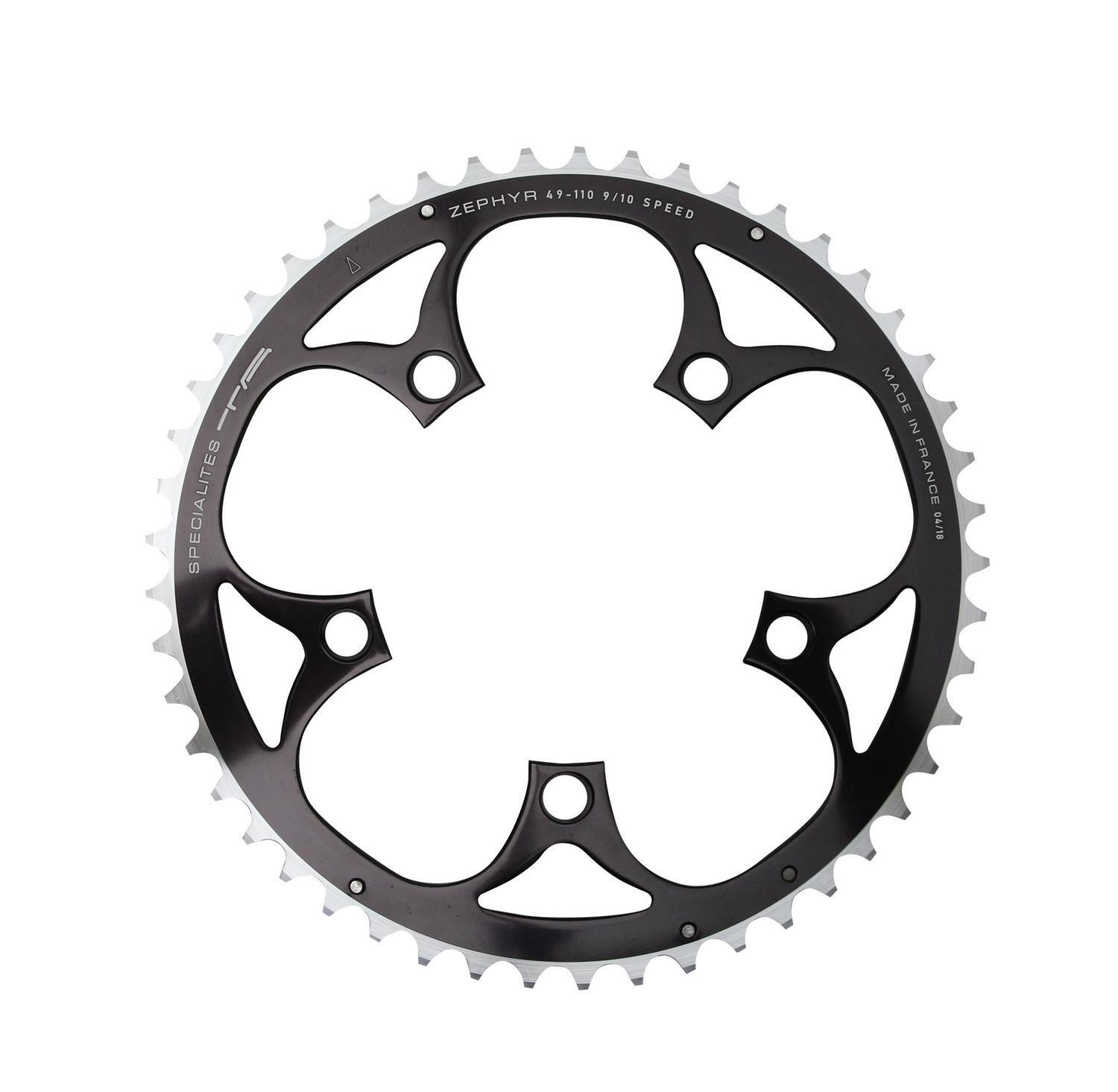 Plateau Route TA Zephyr 46dts d.110 en alu forgé noir pour transmission compact