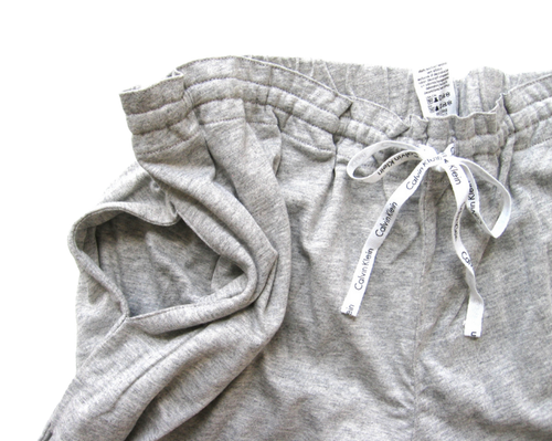 A379 Calvin Klein NEU S0500D Damen grau Essentials Kordelzug Strick Schlafhose S - Bild 6 von 8