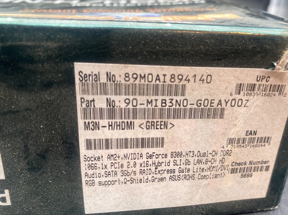 ASUS M3N-H / HDMI Motherboard 90-MIB3N0-G0EAY00Z Socket AM2 + Nvidia Geforce - Image 4 of 4