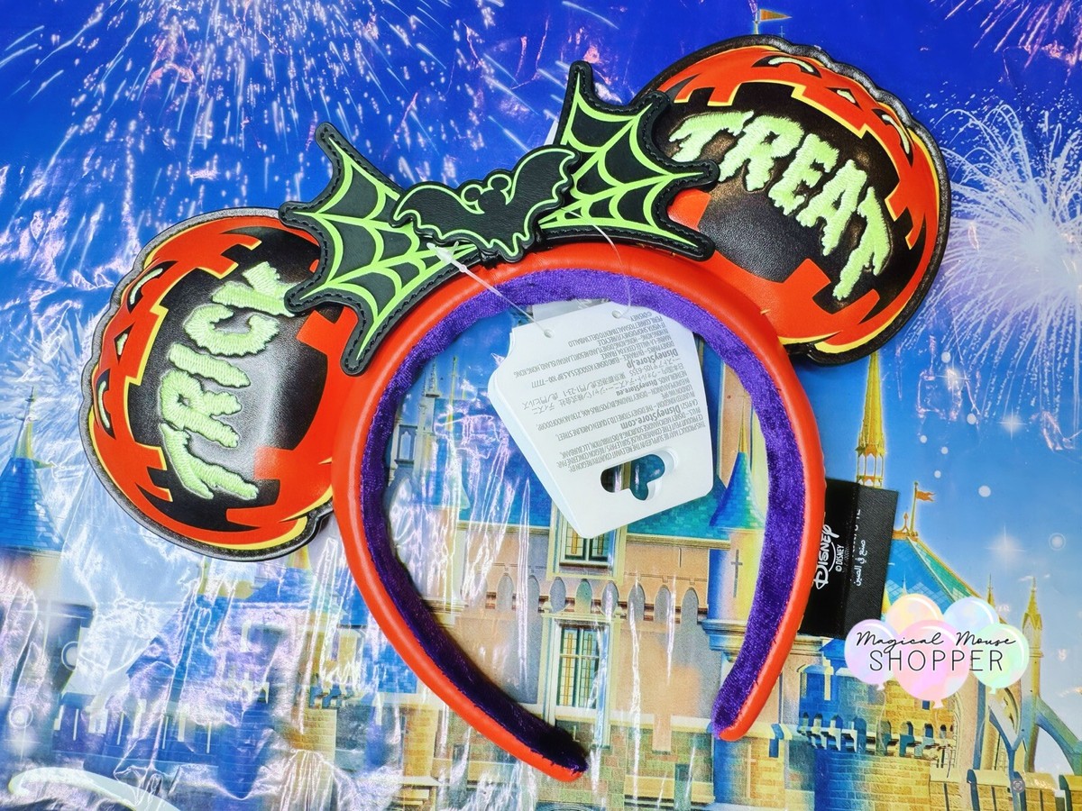 Disney Parks Collectable Trick or Treat Glow Ears 2024 Mickey Halloween Headband 2024 Disney Parks Halloween Glow In The Dark Pumpkins Minnie  main image 4