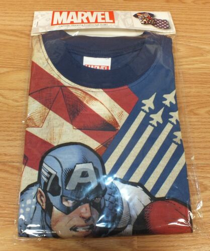 Marvel Captain America Super Hero Youth 2 Piece Pajama Shorts Set Sealed *MED* - Zdjęcie 1 z 4