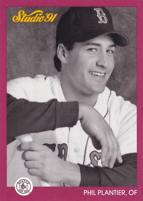1991 Studio #18 Phil Plantier MLB Boston Red Sox + (Yes 4 Free Mystery Cards)
