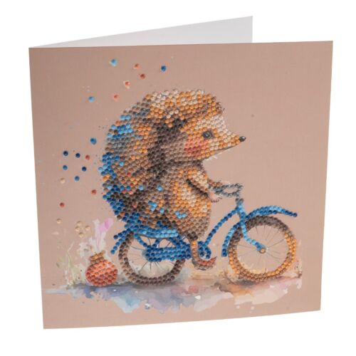 Crystal Art Card Kit - Cute Baby Hedgehog - Picture 1 of 5
