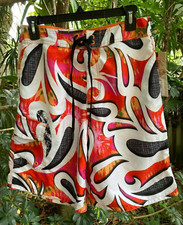 NWT Op Ocean Pacific Board Shorts Men's/Boys white/black/orange/green sz. 28 S