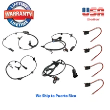 4 ABS Speed sensor Front Rear Right & Left & Connectors Fit: AVENGER SEBRING 200