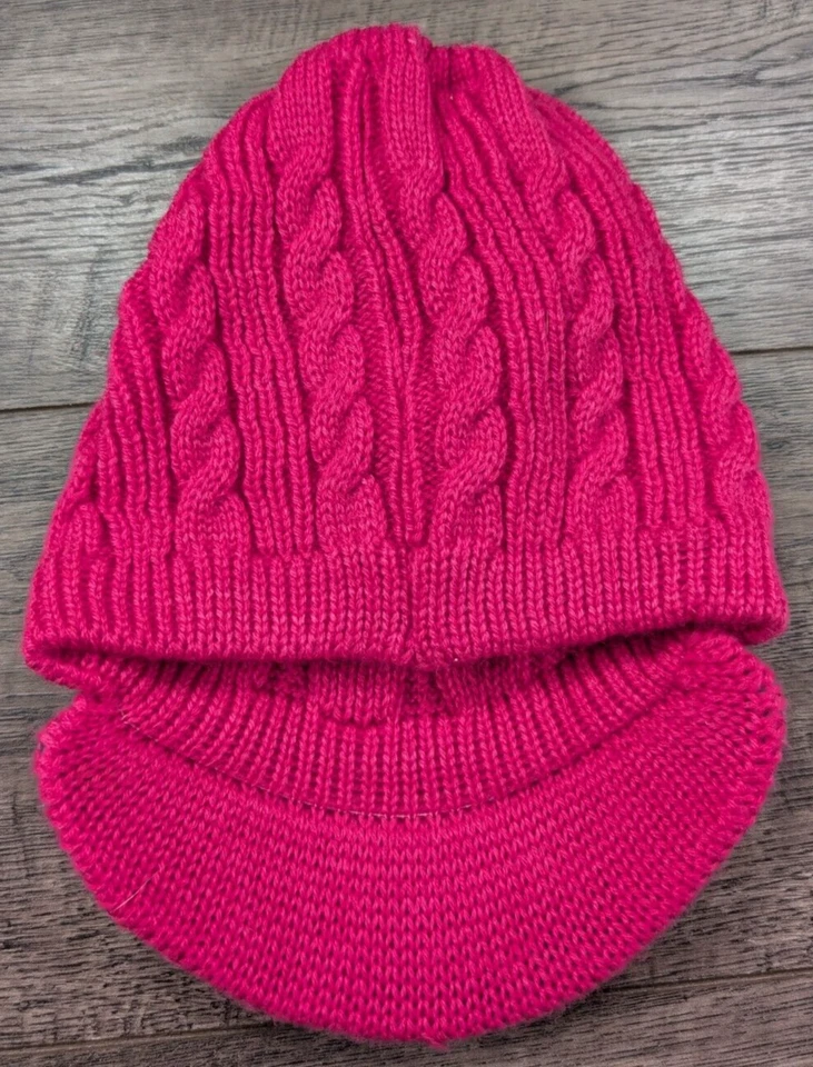 Ropa de bebé niña divertida lugar para niños 2-4 años rosa brillante sombrero tejido Foto 3 de 3