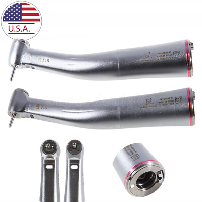 NEW Dental 1:5 LED Fiber Optic Contra Angle Increasing Handpiece US-OR