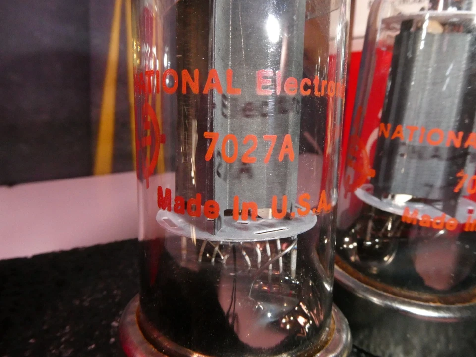 Вакуумные трубки 7027A National Electronics набор из 2 сделано в США металлическая основа новый из старых запасов новый в коробке P9 - Изображение 3 из 4