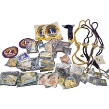 Lote de alfileres de solapa, parches, bolos, calcomanías del club de leones N más colección grande