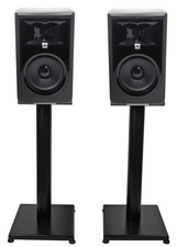 Pair JBL 306P MkII 6" Powered Studio Monitor Monitoring Speakers 21" Stands