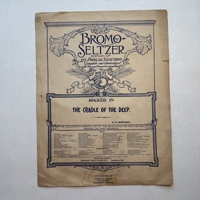 Bromo Seltzer Edition. Rocked In The Cradle Of The Deep J.P. Knight Sheet Music