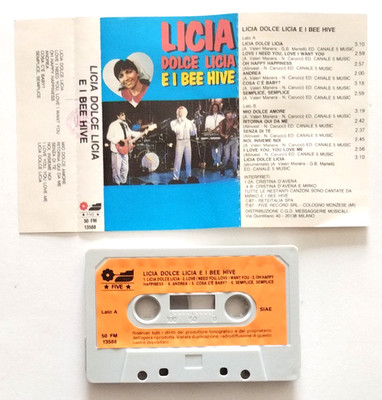 Mc Cristina D'Avena Licia Dolce Licia E I Bee Hive Musicassetta Italy 1987