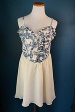 NWT Women's Mini Babydoll Dress Cottagecore Fairycore Ethereal Coquette Large