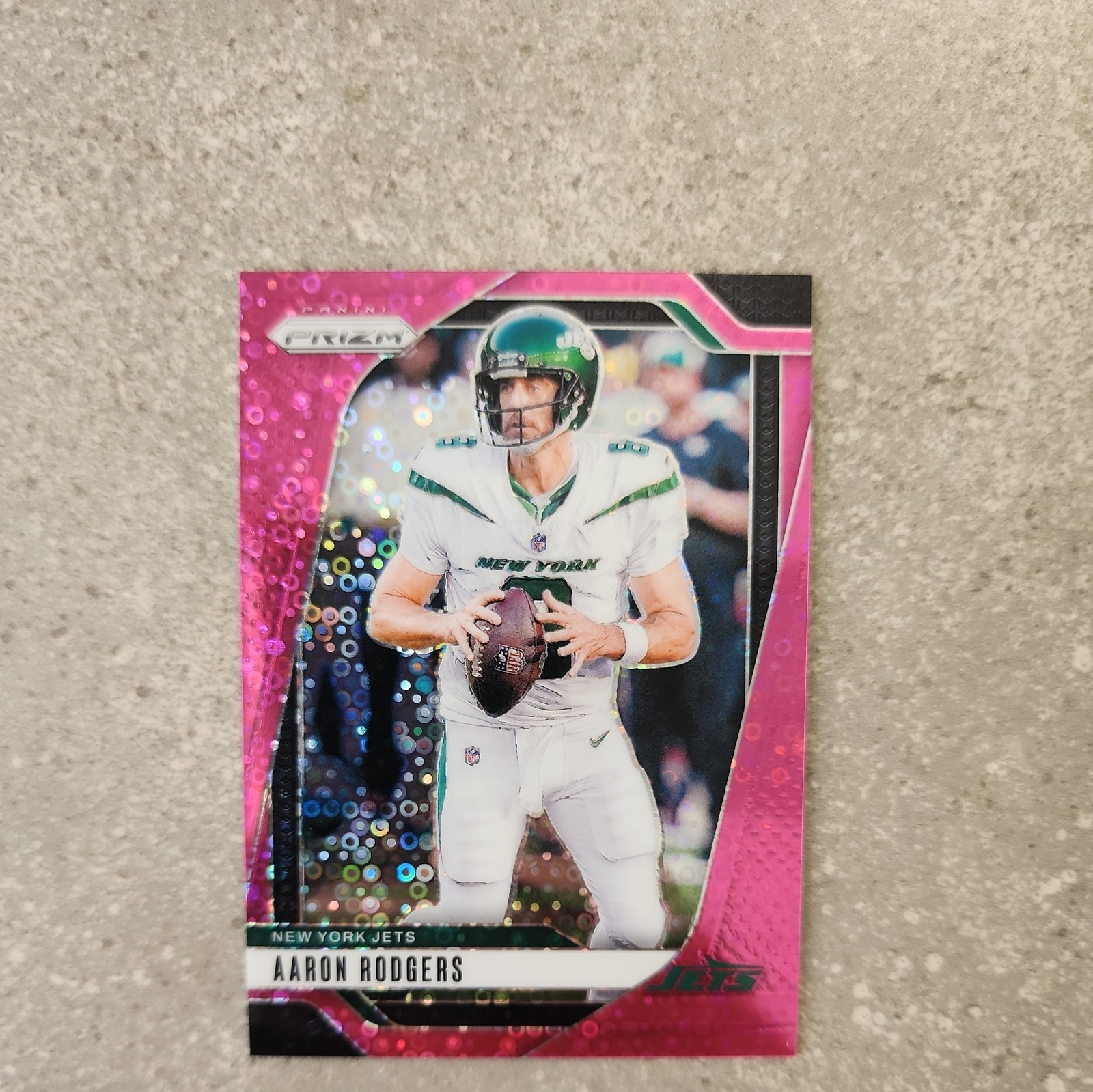 2024 Panini Prizm - Aaron Rodgers Pink No Huddle - 21/25 - #222 New York Jets